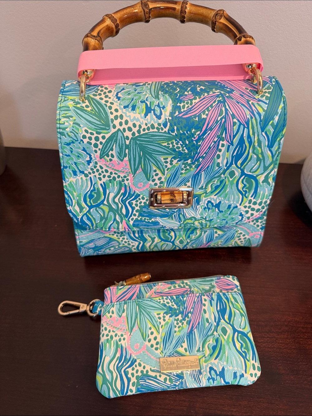 Lilly Pulitzer bag and pouch set -brand new